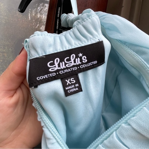 Lulu’s All Afloat Light Blue Strapless Dress - Picture 2 of 5